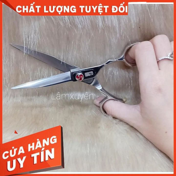 Kéo cắt tóc MS 05-60 KOREA 440C + bao da đựng kéo + 1 lược  Chất liệu thép siêu bền siêu bén _ chuyên dụng