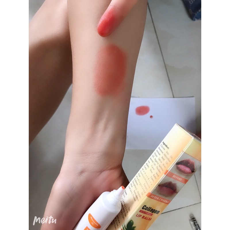 Dưỡng Collagen Lip Blam kích màu cho môi sau phun xăm