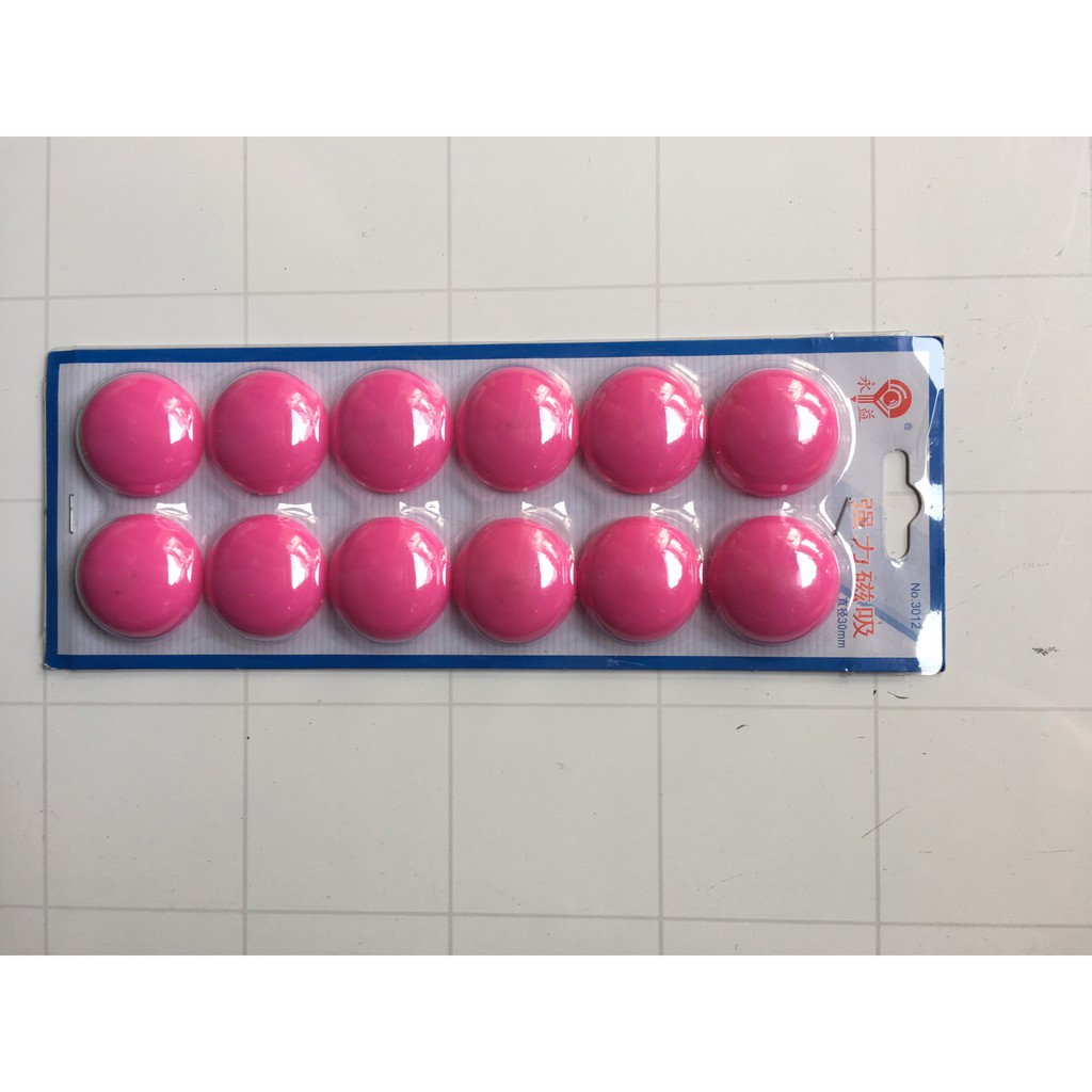Nút bảng nam châm đa màu sắc D30M vỉ 12 viên