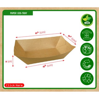 Khay giấy kraft 11x17x4.5cm (100 cái)