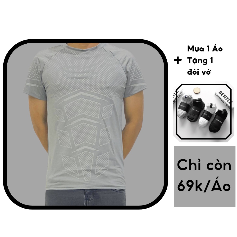 Áo Cổ tròn Vải thun lạnh thoáng mát co giãn chuẩn form Thể Thao Tập gym | BigBuy360 - bigbuy360.vn