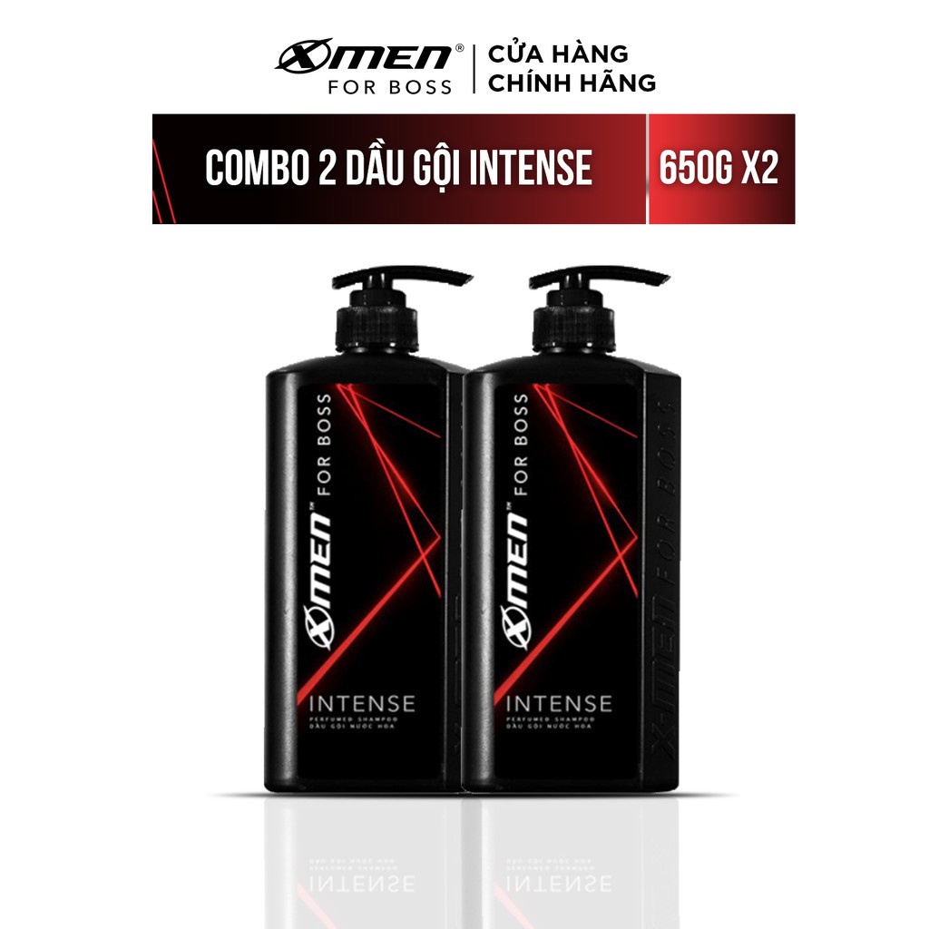 ✈❏Combo 2 Dầu Gội Xmen for boss Hương Trầm Nội Lực Intense 650g/chai