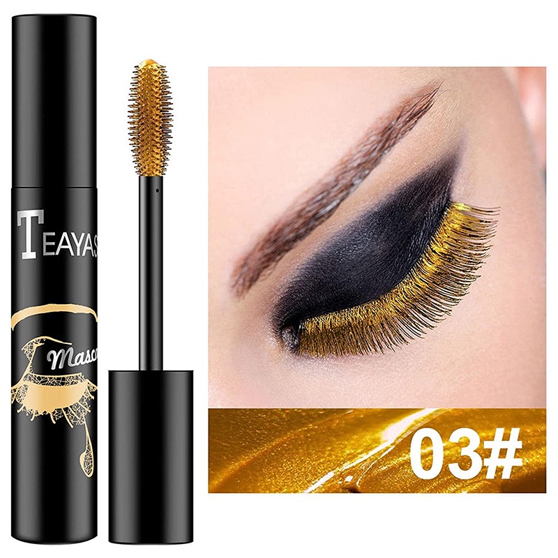 Mascara Nhiều Màu Sắc Làm Dày Và Dài Mi Chống Thấm Nước Lâu Trôi Màu Cam Đỏ Xanh Lá Vàng MM