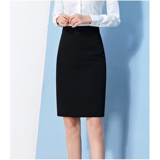 Chân váy công sở xẻ tà trước,Váy bút chì xẻ trước màu đen-chất umi co giãn | BigBuy360 - bigbuy360.vn