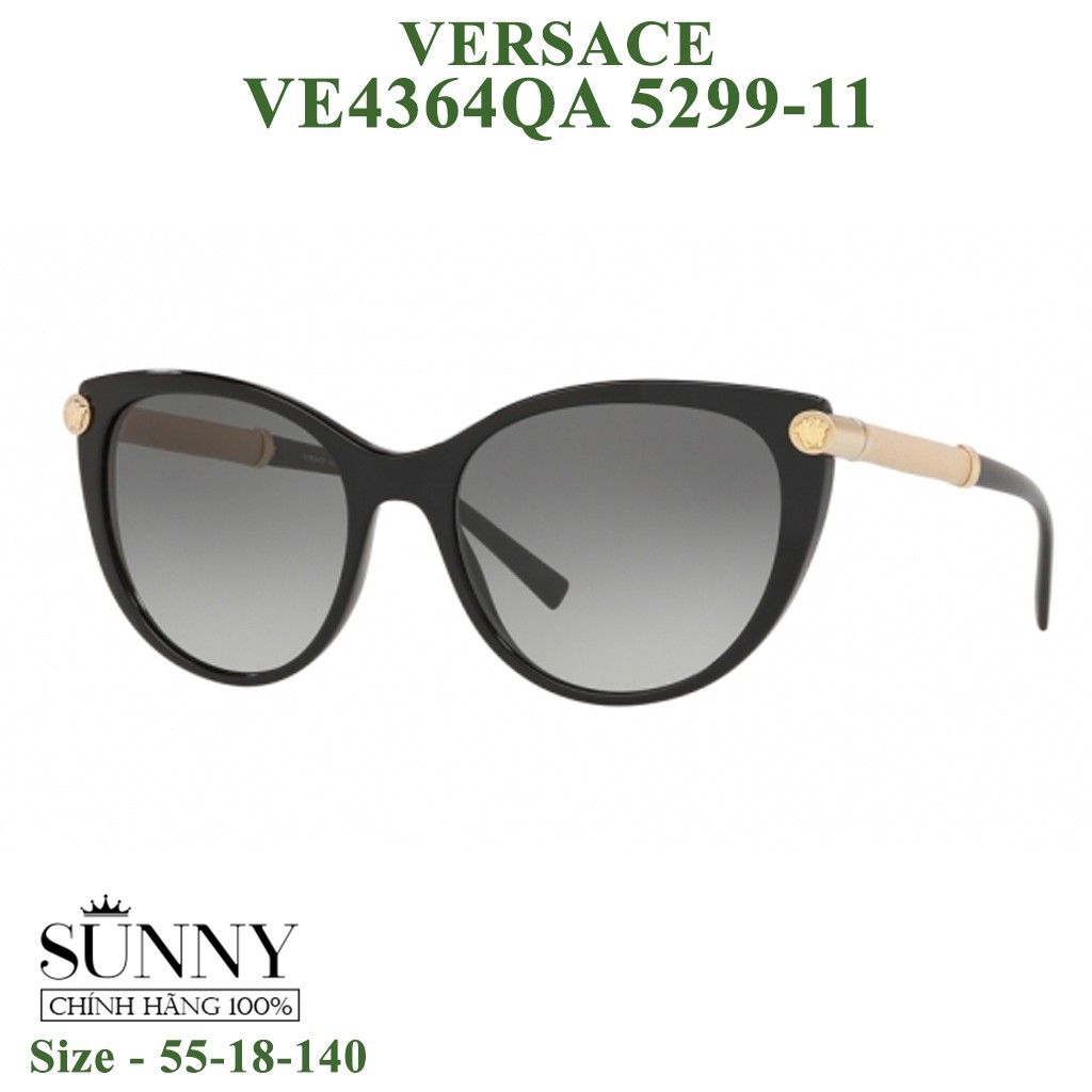 Kính mát chính hãng nam nữ Versace VE4364QA màu sắc thời trang, thiết kế dễ đeo bảo vệ mắt