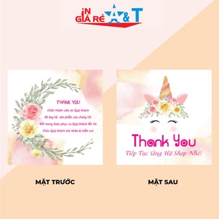 Thiệp cảm ơn khách hàng, thẻ cảm ơn, nhãn cám ơn khách hàng 100 cái-MS 21