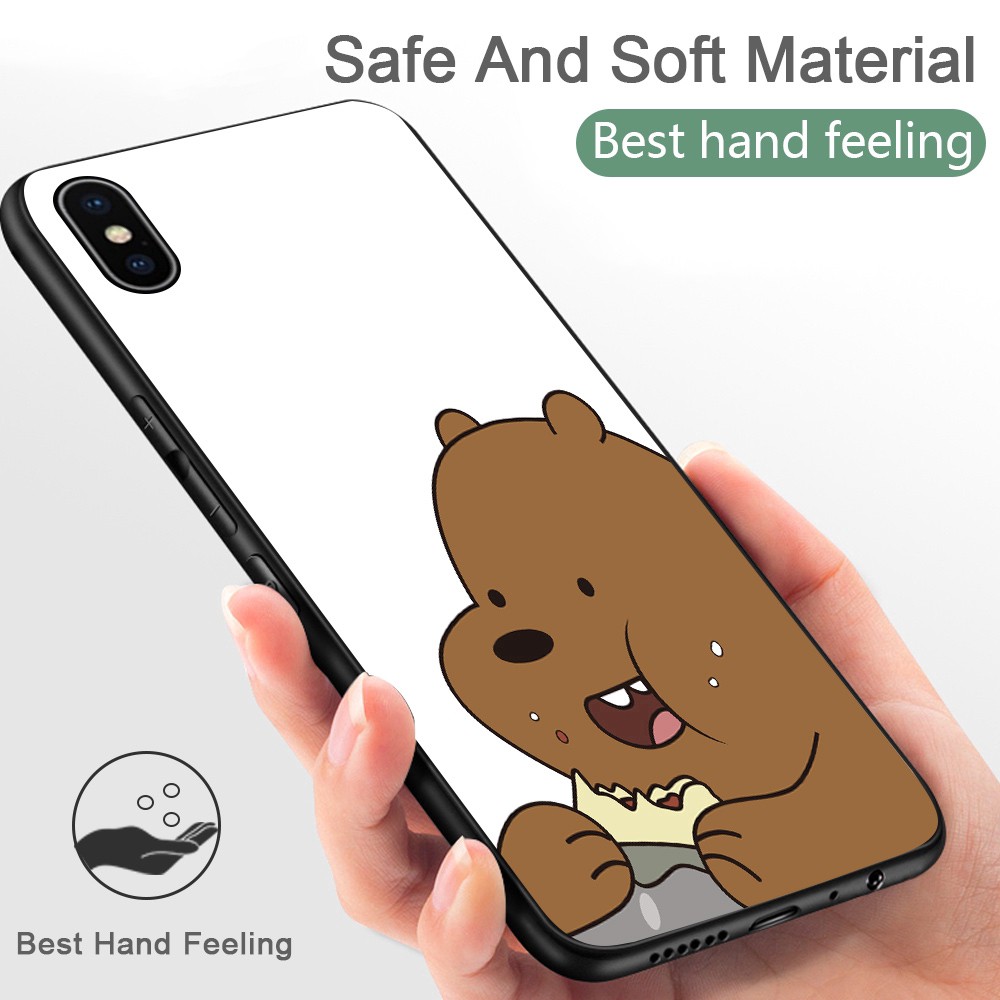 Xiaomi Mi Mix3 Max2 Max3 Mix 2 2S Max 3 Mix2 Mix2S xioami For Soft Case Silicone Casing TPU Cute Cartoon Lovely Brown White Stupid Bear Phone Full Cover simple Macaron matte Shockproof Back Cases