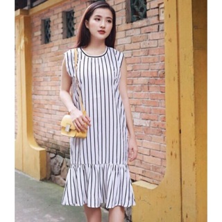 Đầm đuôi cá kẻ sọc - Thanh lý nghỉ bán