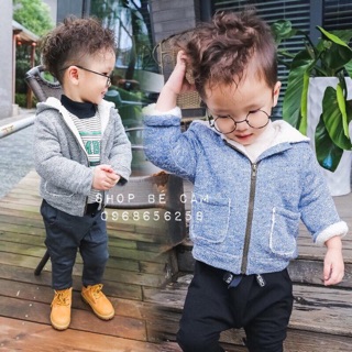 Áo khoác bông có mũ cho bé trai