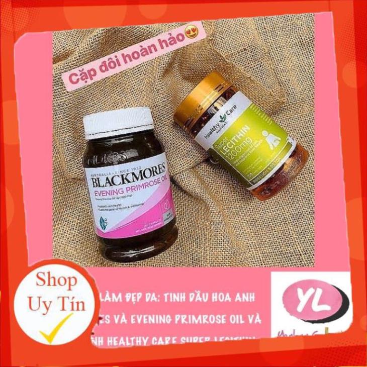 Combo đẹp da tinh dầu hoa anh thảo và mầm đậu nành Blackmores Evening Primrose Oil Úc 190 viên