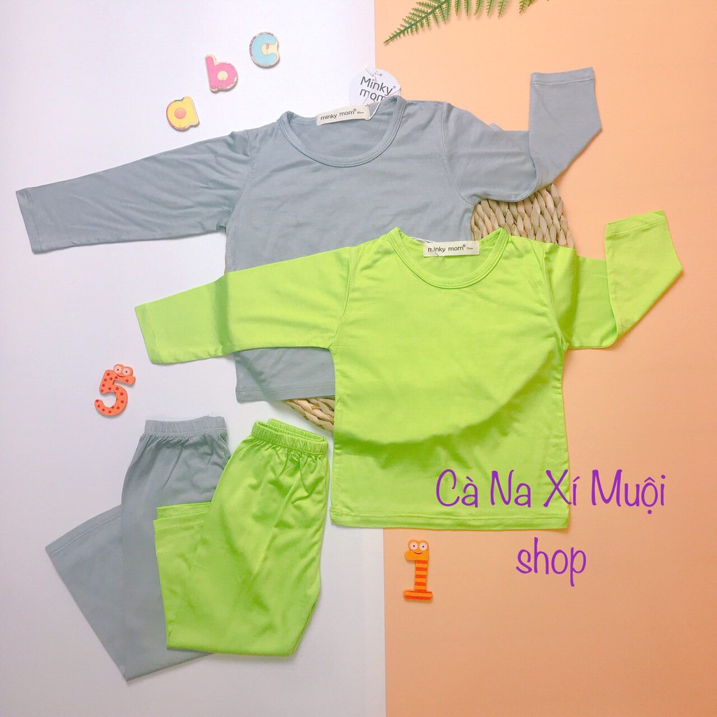 FREE SHIP#Bộ_Minky_Mom cao cấp Dài Tay Thun Lạnh LOẠI 1 NHIỀU MÀU Cho bé trai 7-19kg