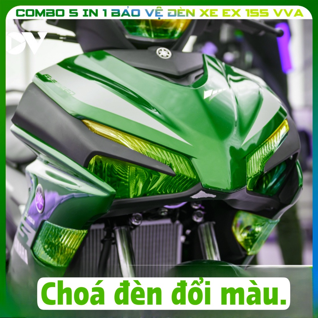 DECAL DÁN ĐÈN XE EXCITER 155 VVA , FILM DÁN CHUYỂN MÀU TRANG TRÍ ĐÈN XE EXCITER 155 VVA