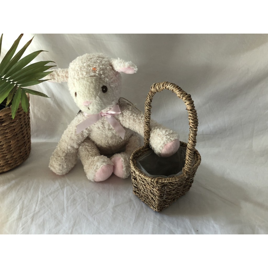 Giỏ Cói Mini Decor Studio- Giỏ Đựng Châu Hoa Trang Trí
