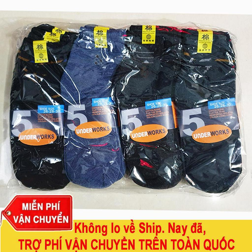 Bộ 20 đôi tất vớ nam cổ trung, chất liệu thun co giãn tốt, mang vào không bị vết hằn