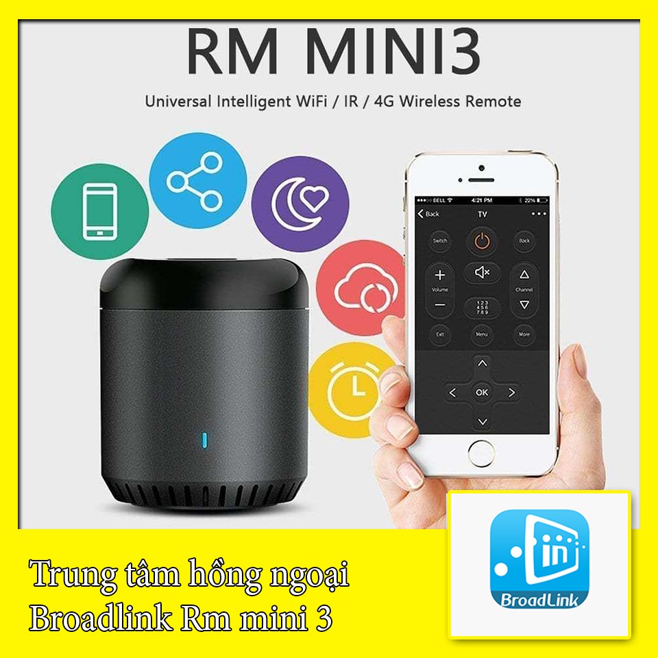 Bộ Điều Khiển Hồng Ngoại Trung Tâm Broadlink RM Mini 3