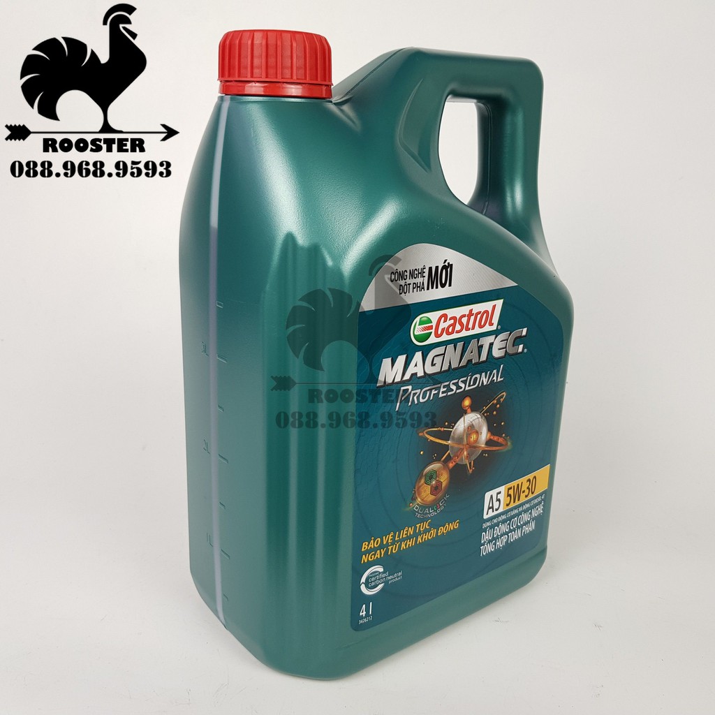 [Hàng chính hãng] Dầu nhớt động cơ Castrol 5W30 tổng hợp toàn phần 5W30 - Castrol Magnatec Professional (4L)