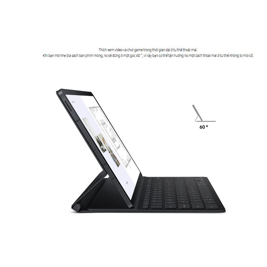 Bao da bàn phím KeyBoard (Slim) Samsung Galaxy Tab S8 / S7 S7 Plus / S7 FE / S8 Plus - Hàng Chính Hãng