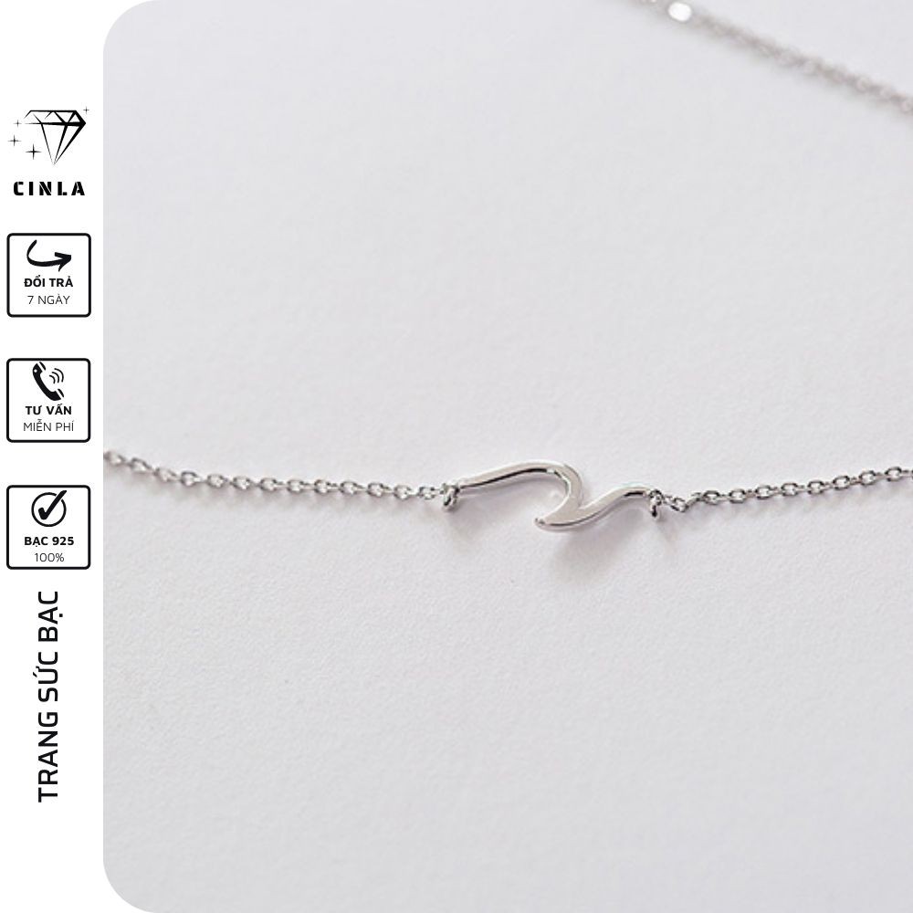 Dây chuyền nữ mạ bạc 925 cao cấp đẹp thanh mảnh kiểu dáng hàn quốc trang sức CINLA DC003