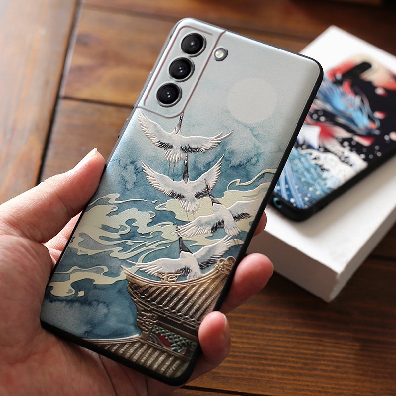 Ốp điện thoại Samsung S22 Ultra S22 Plus S21FE mềm chống sốc bảo vệ camera tùy chọn họa tiết cho