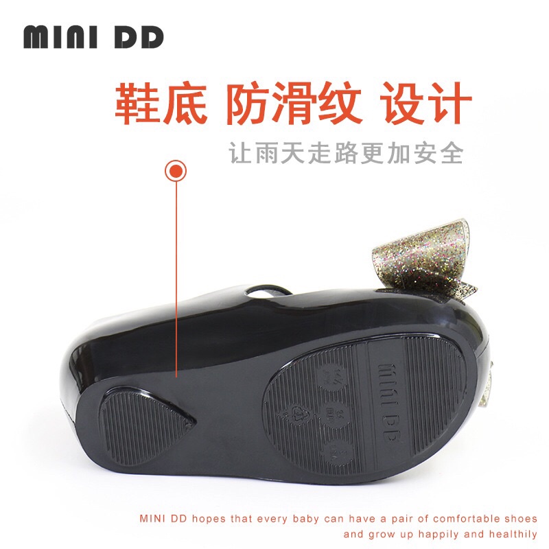 Giầy nhựa mềm thơm mini dd đính nơ cho bé gái siêu xinh🌸🌸🌸
