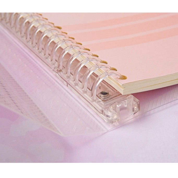 Sổ còng nhựa Klong B5 40 tờ Caro 5x5 B5 - 80 trang MS 544 kèm 5 tab phân trang VPP Tuệ Minh, sổ binder Klong refill giấy