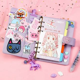 🌼 Trọn bộ set sổ còng bìa da đầy đủ 17 phụ kiện