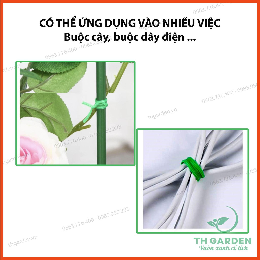Dây Buộc Kẽm Bọc Nhựa PP - Đa Năng Dùng Buộc, Uốn Cành - Chống Oxi Hóa - Có Lưỡi Cắt Tự Động Tiện Lợi