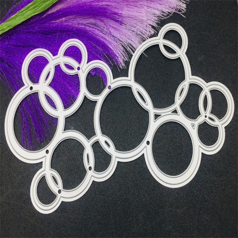 Khuôn Cắt Giấy Làm Từ Kim Loại Hình Bong Bóng Vùng Đất Sét Trang Trí Scrapbook