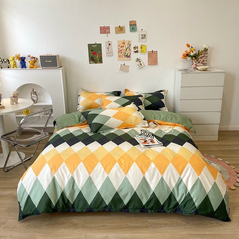 Bộ Drap & Chăn Phao Cotton Poly Roma ZicZac