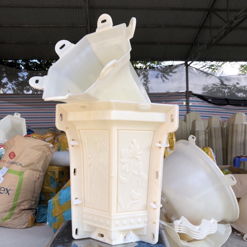 Khuôn đúc chậu lục giác ống cao 33 nhựa ABS loại dày