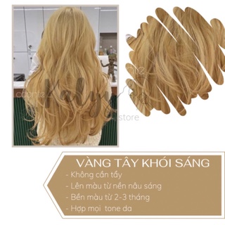 Thuốc nhuộm tóc VÀNG TÂY KHÓI SÁNG tặng kèm oxy