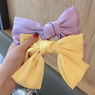 Kẹp tóc nơ vải bản to phong cách tiểu thư hot trend