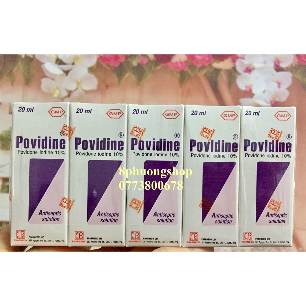 Thuốc tím Povidine 20ml - Thuốc sát trùng Povidine 20ml ( 1 chai )