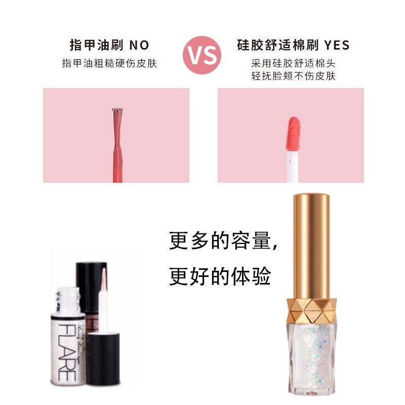 Bảng Phấn Mắt Bóng Lưu vực [The same style of Douyin Net Red] Liquid Eyeshadow High Pearlescent Lying Silkworm Pen Diamond Unicorn Lazy