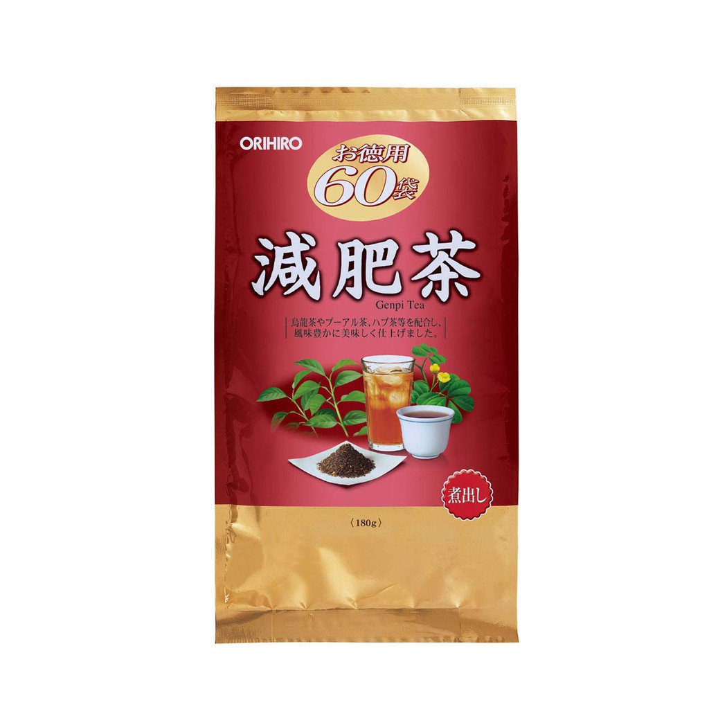 Trà Genpi Orihiro Nhật Bản hỗ trợ giảm mỡ thừa quy cách 60 gói/túi