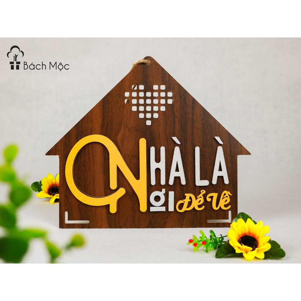 Bảng gỗ trang trí decor Nhà Là Nơi Để Về | BigBuy360 - bigbuy360.vn