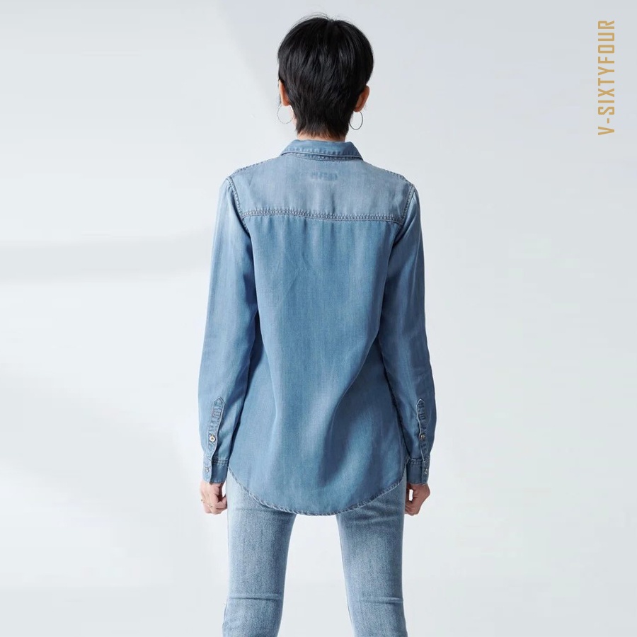 Áo Sơ Mi Nữ Tencel Dáng Rộng V-SIXTYFOUR - 220WD2034B1950