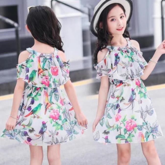 [SALE VL60⚡Size 100-150 (12-35kg)⚡Đầm maxi đi biển bé gái⚡Thời trang trẻ Em hàng quảng châu