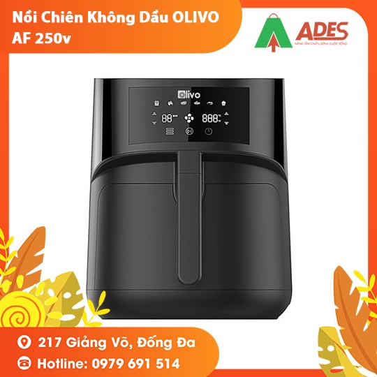 Nồi Chiên Không Dầu OLIVO AF 250 thiết kế nhỏ gọn - Hàng chính hãng nguyên đai nguyên kiện