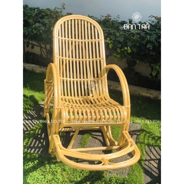 Ghế mây bập bênh size lớn 1m6x65cmx1m2, ghế mây thư giãn cao cấp, ghế bập bênh nằm đọc sách, nội thất Mây tre Đan Trà