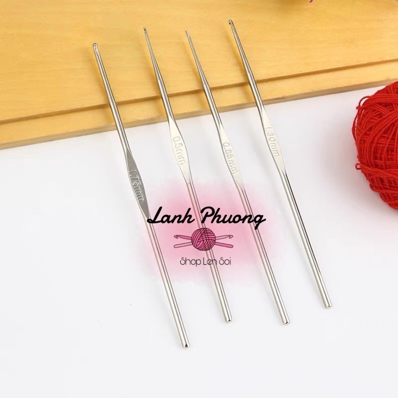 Kim Móc Len Size Nhỏ Móc Sợi Hè, Kim Móc Len SKC Trắng Size Mini