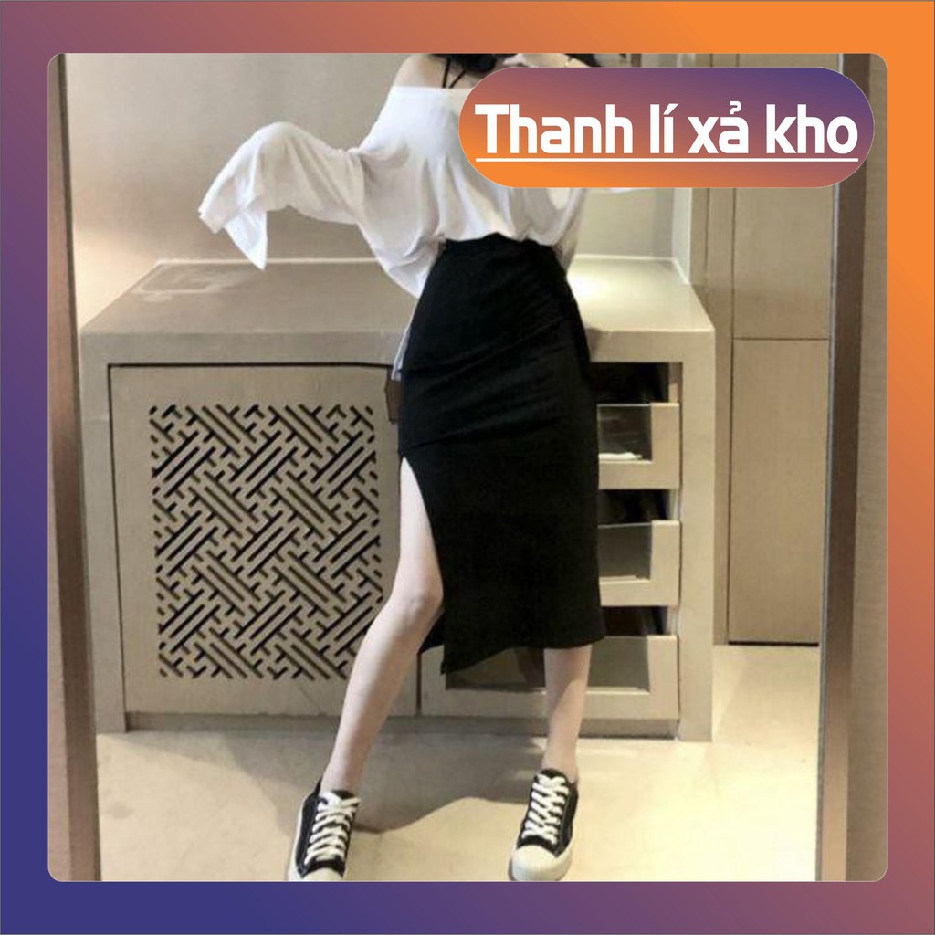 121-4B1 Chân váy dài voan xẻ tà năng động, cá tính
