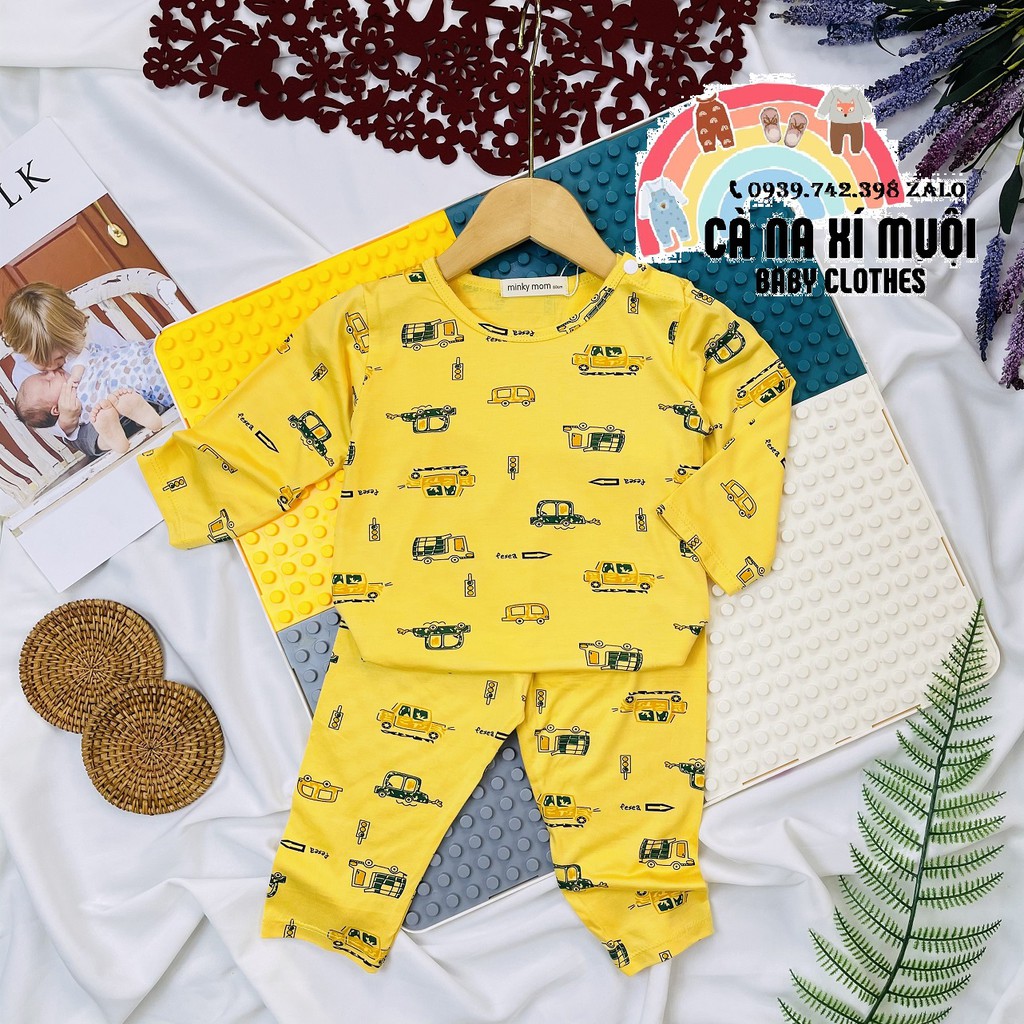 FULLSIZE(7-26KG)Bộ Minky Mom Thun Lạnh Dài Tay Fom RộngFREE SHIPHoạ Tiết Dể Thương Cho Bé Gái Bé Trai, Đủ Màu