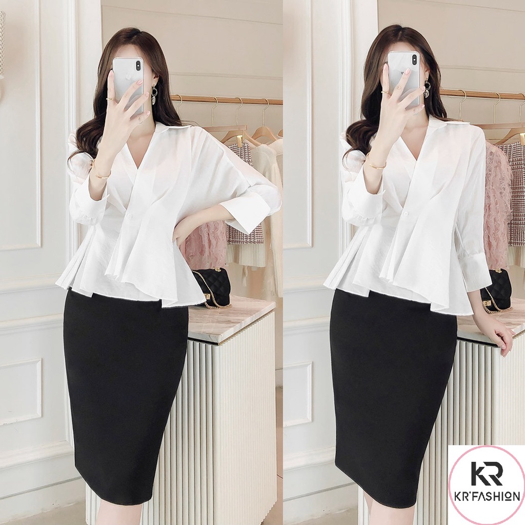 Chân váy dài công sở KRfashion SK2106 Hàn Quốc bút chì đẹp cạp cao 2 lớp, váy nữ dài ôm midi đen cao cấp dáng dài | BigBuy360 - bigbuy360.vn