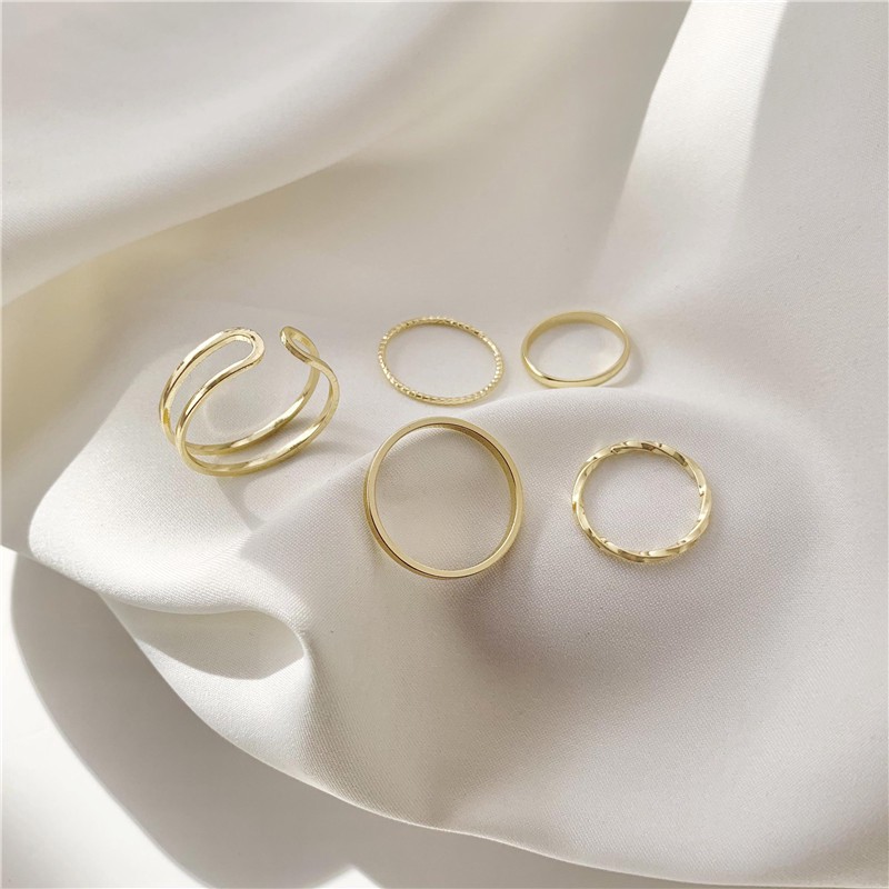 Bộ 5 chiếc nhẫn phong cách Hàn Quốc C40