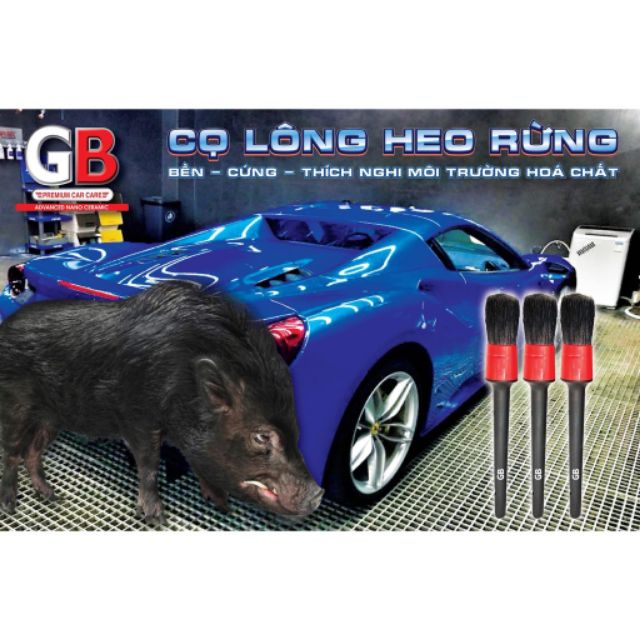 Chính hãng GB, cọ vệ sinh khoang máy, mâm xe, cửa gió..