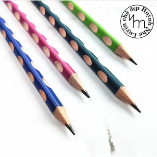 🍁🌷 Bút chì 2B có rãnh định vị tay cầm cho bé - hộp 12 bút (VPP)