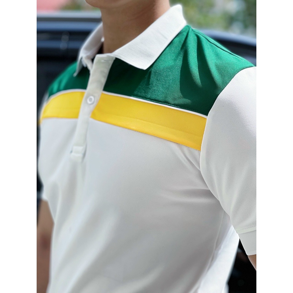 Áo thun cá sấu nam phối màu, áo thun polo nam có cổ thời trang vải mềm mịn, thấm hút tốt - HK234