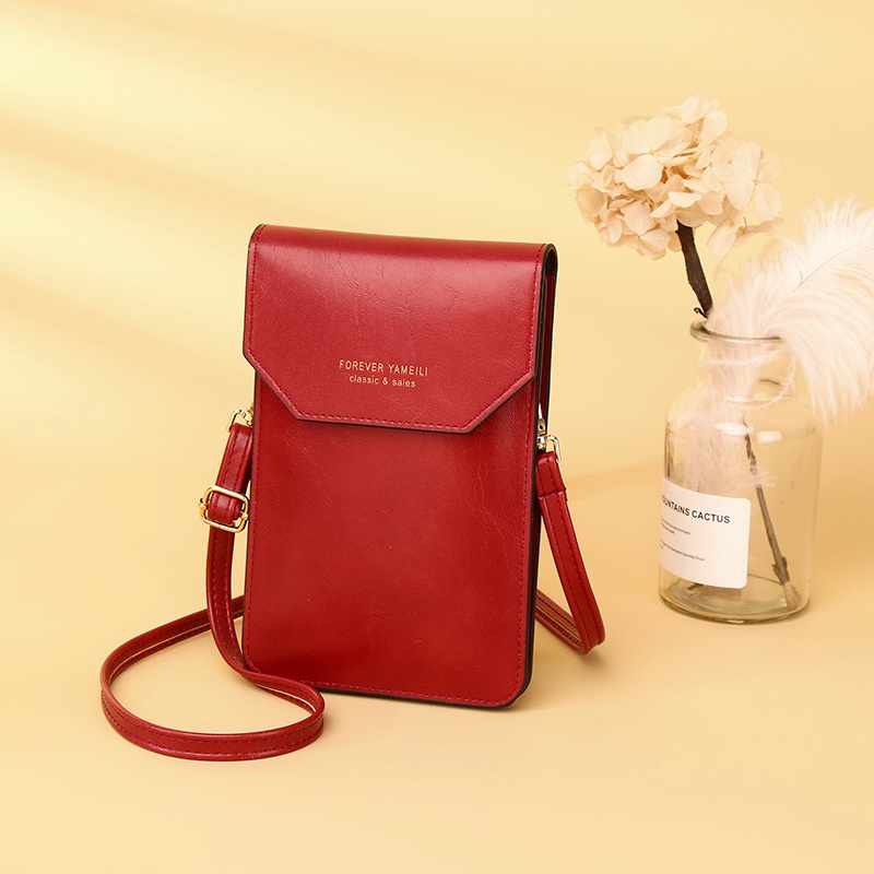 Túi Đeo Vai Mini Đựng Điện Thoại Có Thể Chạm Màn Hình Cảm Ứng Xinh Xắn Cho Nữ