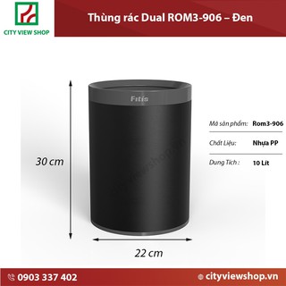 Thùng rác Fitis nhựa hai lớp Rom3